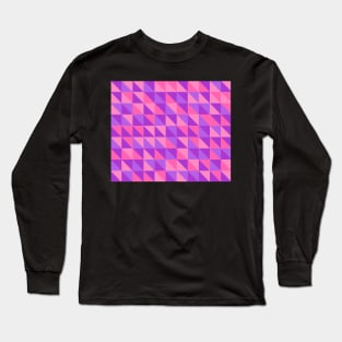 Pink and Purple Quilt Squares Long Sleeve T-Shirt